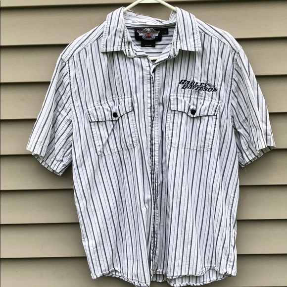 Harley Davidson Button Down Garage Tee - Picture 2 of 7